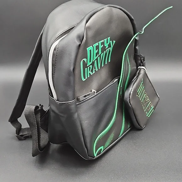 NWT 'Wicked' Defy Gravity Black and Green Backpack - Picture 2 of 7